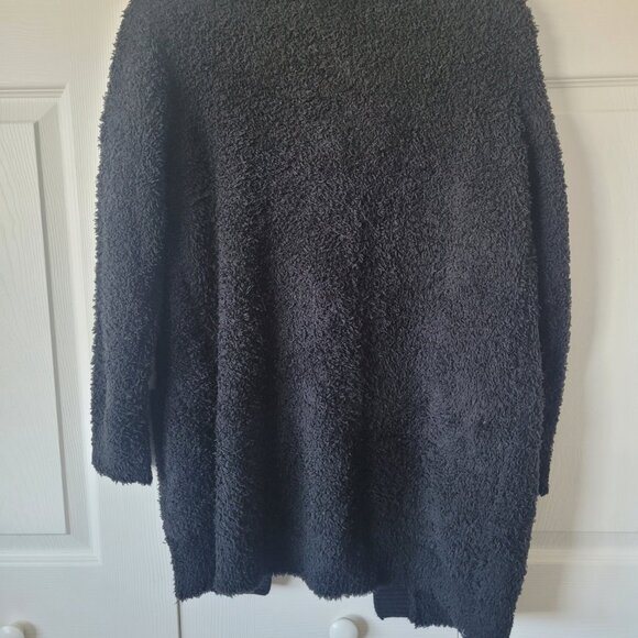 NWT BAREFOOT DREAMS CozyChic Knit Rib Cardigan in Black Size XS - Picture 5 of 6